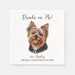 Dog Wedding Cocktail Napkin