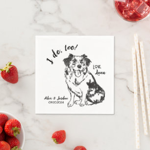 Dog Wedding Cocktail Napkins