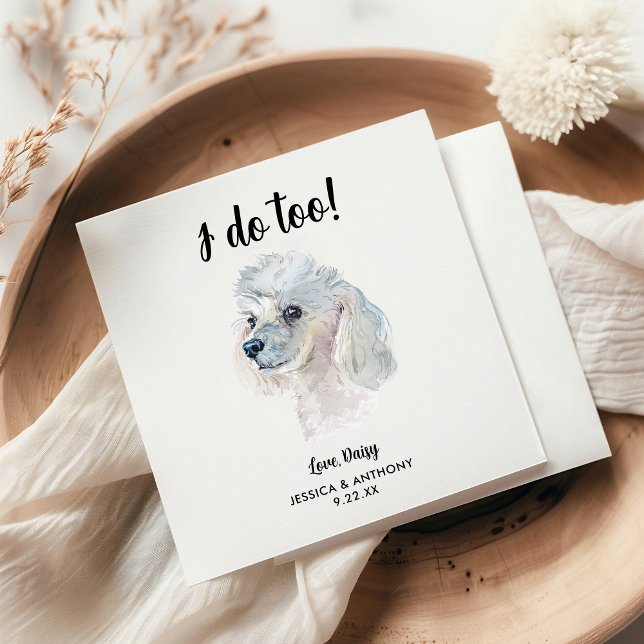 Dog Wedding Cocktail Napkins (Creator Uploaded)