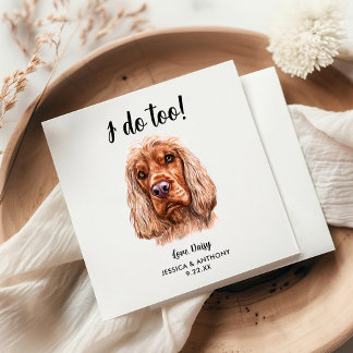 Dog Wedding Cocktail Napkins