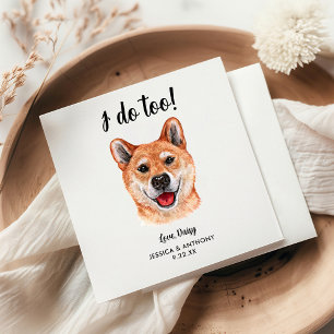 Dog Wedding Cocktail Napkins