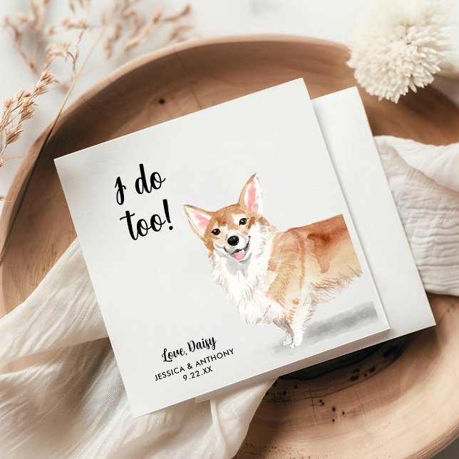 Dog Wedding Cocktail Napkins (Creator Uploaded)