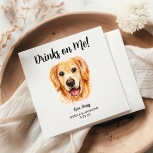Dog Wedding Cocktail Napkins