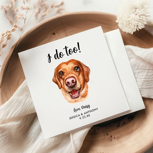 Dog Wedding Cocktail Napkins (Creator Uploaded)