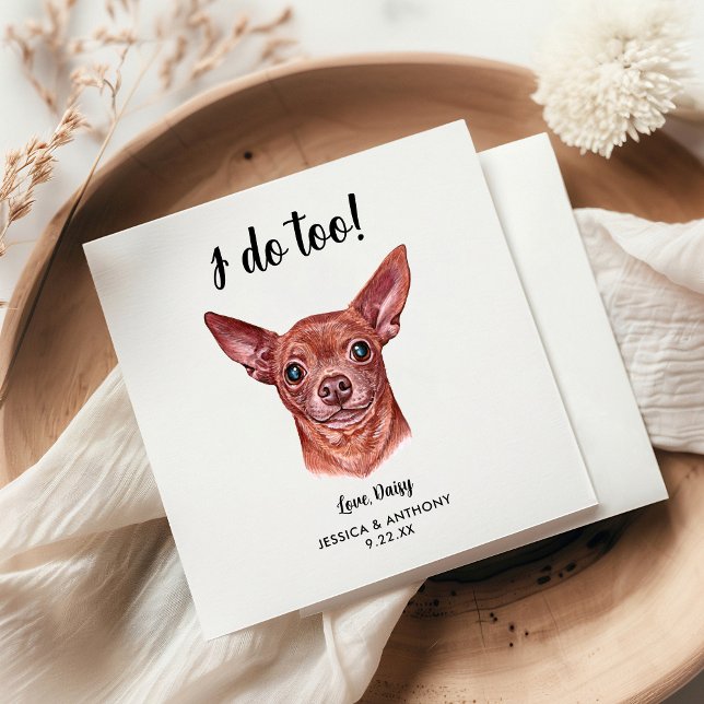 Dog Wedding Cocktail Napkins (Creator Uploaded)