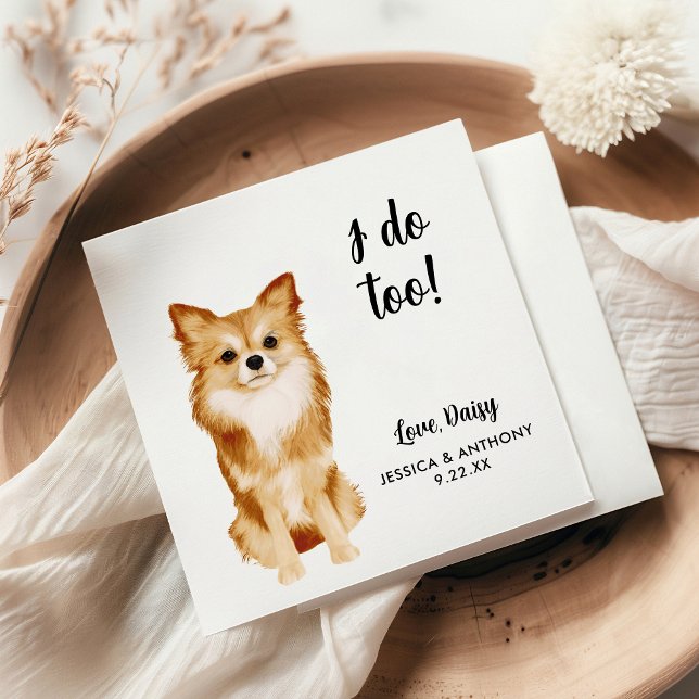 Dog Wedding Cocktail Napkins (Creator Uploaded)