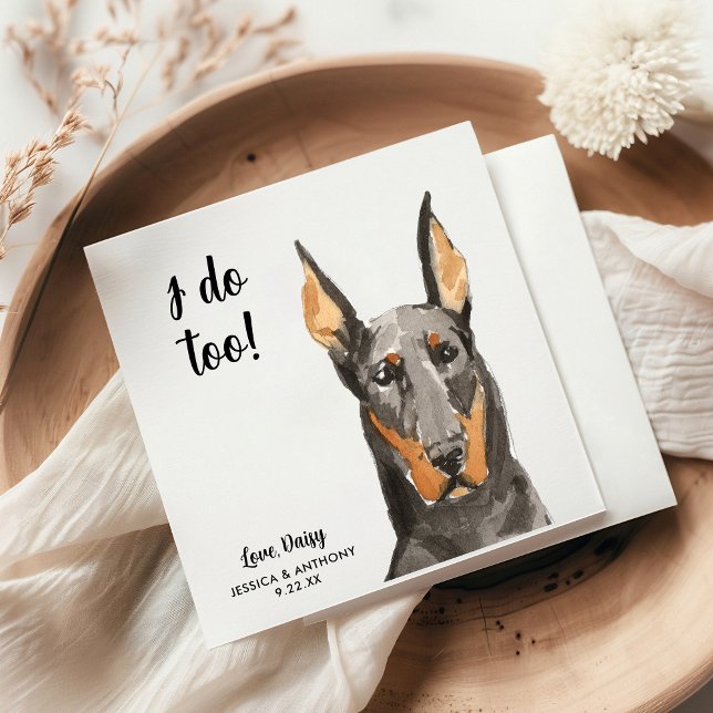 Dog Wedding Cocktail Napkins (Creator Uploaded)