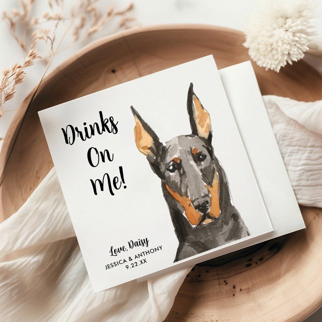 Dog Wedding Cocktail Napkins (Creator Uploaded)