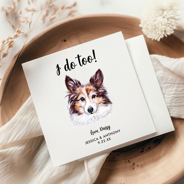 Dog Wedding Cocktail Napkins (Creator Uploaded)