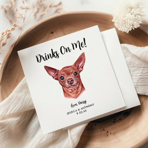Dog Wedding Cocktail Napkins