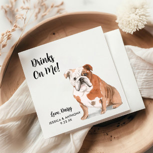 Dog Wedding Cocktail Napkins
