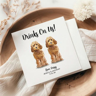 Dog Wedding Cocktail Napkins
