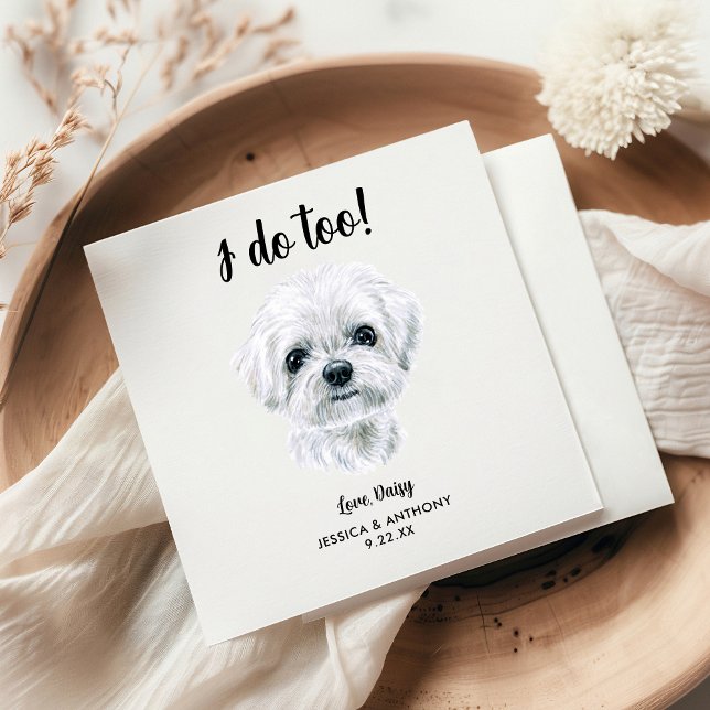Dog Wedding Cocktail Napkins (Creator Uploaded)