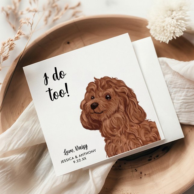 Dog Wedding Cocktail Napkins (Creator Uploaded)