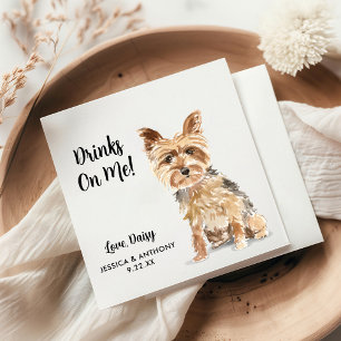 Dog Wedding Cocktail Napkins