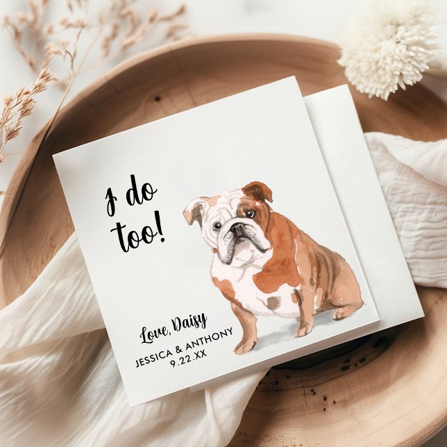 Dog Wedding Cocktail Napkins (Creator Uploaded)