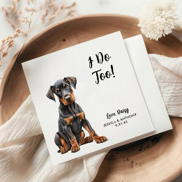 Dog Wedding Cocktail Napkins