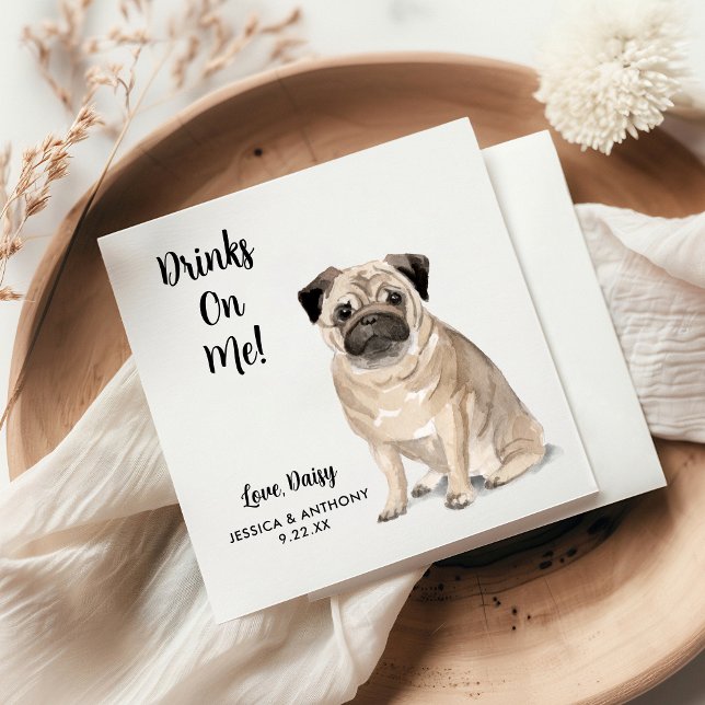 Dog Wedding Cocktail Napkins (Creator Uploaded)