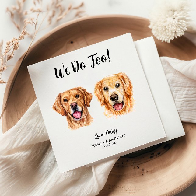 Dog Wedding Cocktail Napkins (Creator Uploaded)