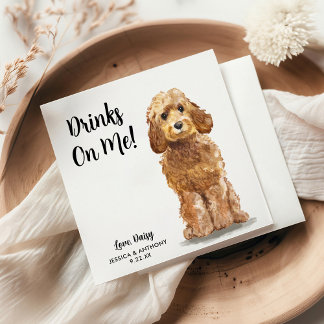 Dog Wedding Cocktail Napkins