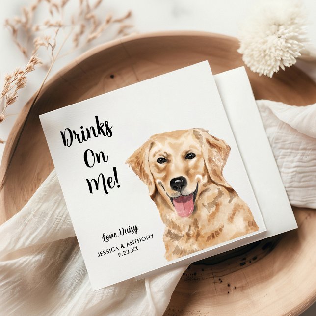 Dog Wedding Cocktail Napkins (Creator Uploaded)