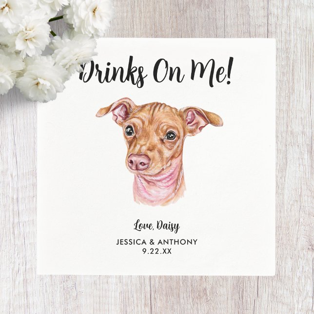 Dog Wedding Cocktail Napkins (Creator Uploaded)