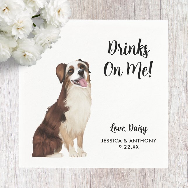 Dog Wedding Cocktail Napkins (Creator Uploaded)