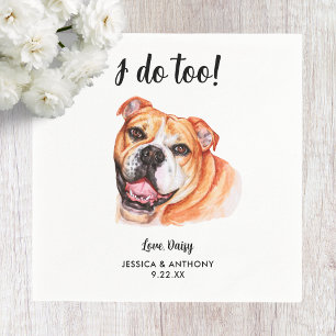 Dog Wedding Cocktail Napkins