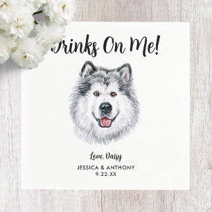 Dog Wedding Cocktail Napkins