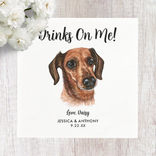 Dog Wedding Cocktail Napkins