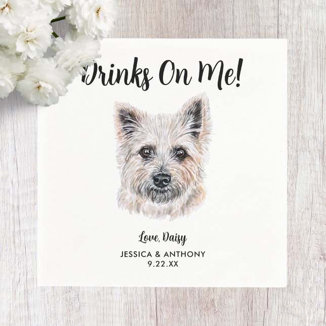 Dog Wedding Cocktail Napkins (Creator Uploaded)