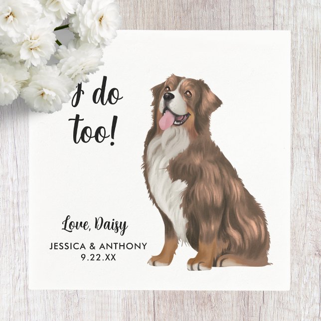 Dog Wedding Cocktail Napkins (Creator Uploaded)