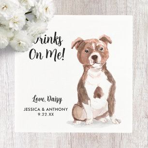 Dog Wedding Cocktail Napkins
