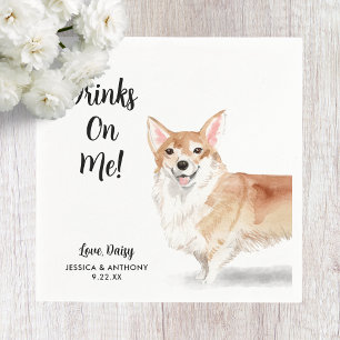 Dog Wedding Cocktail Napkins