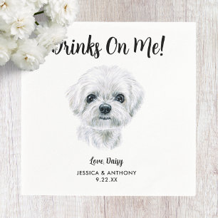 Dog Wedding Cocktail Napkins