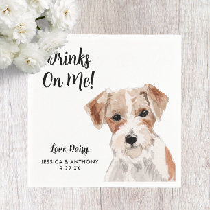 Dog Wedding Cocktail Napkins