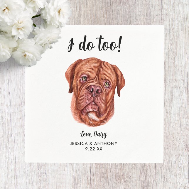 Dog Wedding Cocktail Napkins (Creator Uploaded)