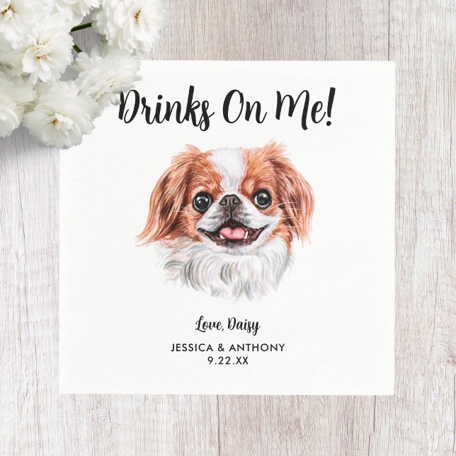 Dog Wedding Cocktail Napkins (Creator Uploaded)
