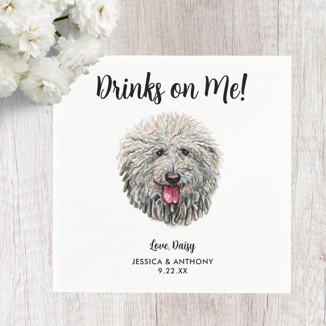 Dog Wedding Cocktail Napkins (Creator Uploaded)