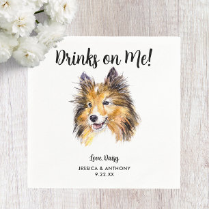 Dog Wedding Cocktail Napkins