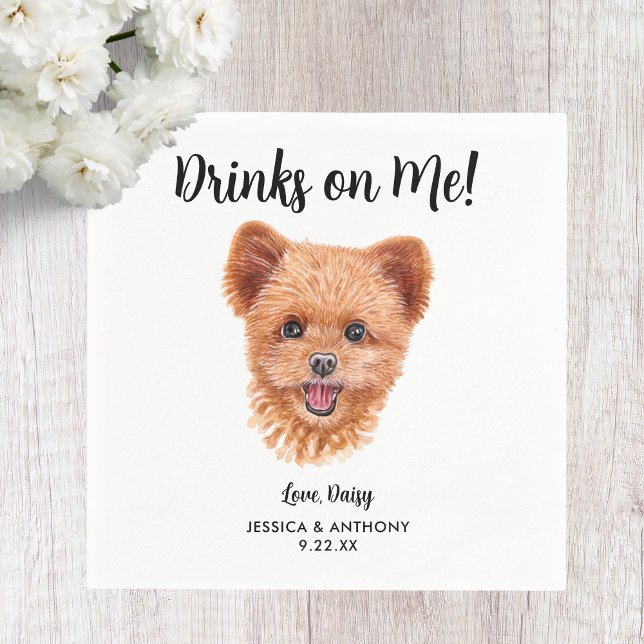 Dog Wedding Cocktail Napkins (Creator Uploaded)