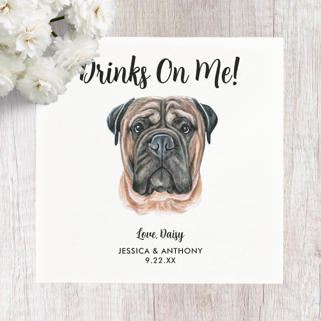 Dog Wedding Cocktail Napkins (Creator Uploaded)