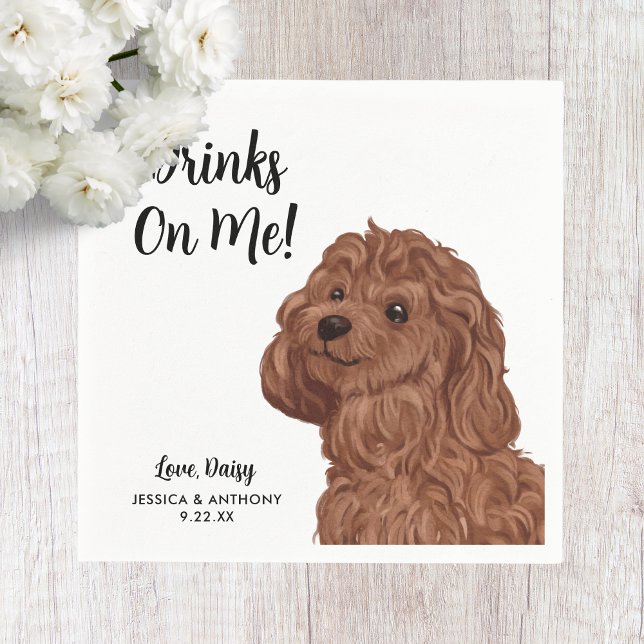 Dog Wedding Cocktail Napkins (Creator Uploaded)