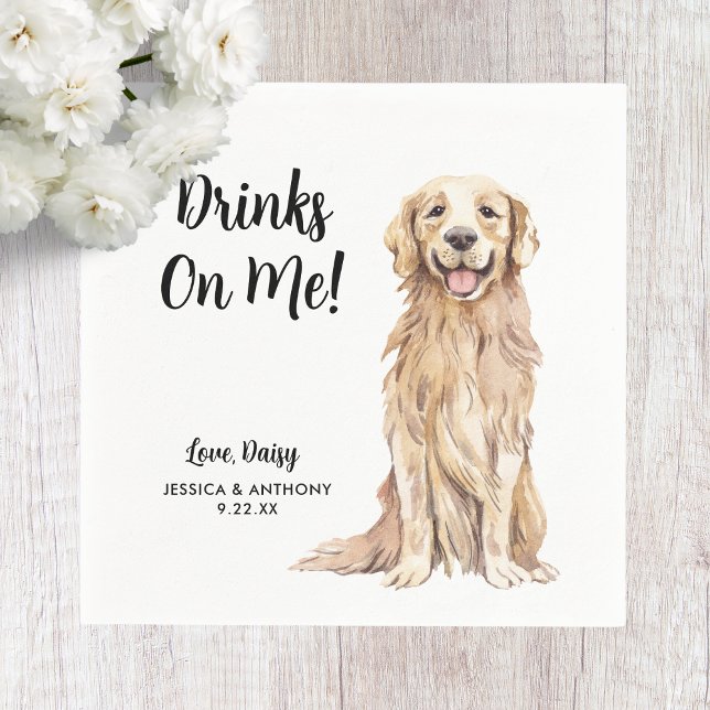Dog Wedding Cocktail Napkins (Creator Uploaded)