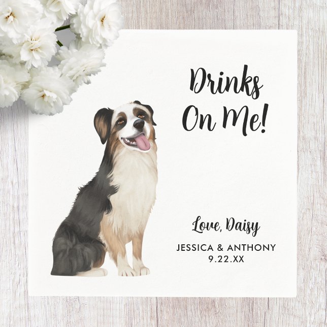 Dog Wedding Cocktail Napkins (Creator Uploaded)