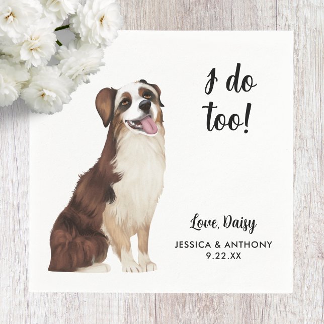 Dog Wedding Cocktail Napkins (Creator Uploaded)