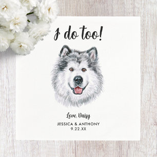 Dog Wedding Cocktail Napkins