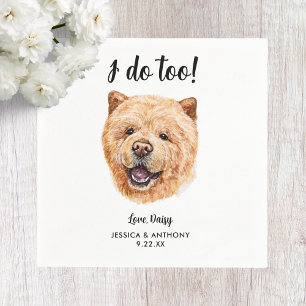 Dog Wedding Cocktail Napkins