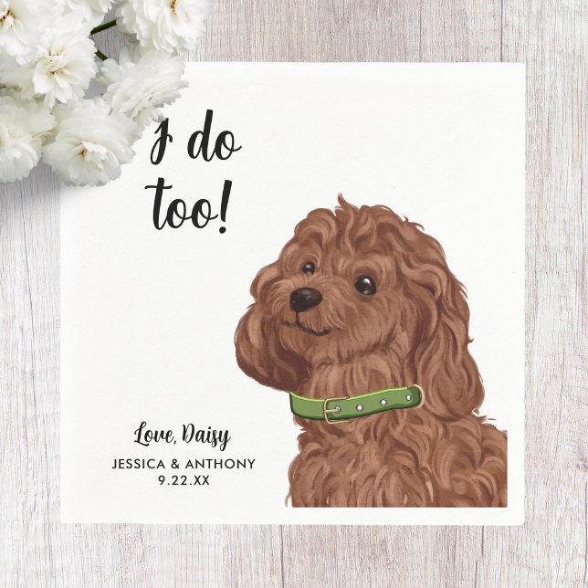 Dog Wedding Cocktail Napkins (Creator Uploaded)