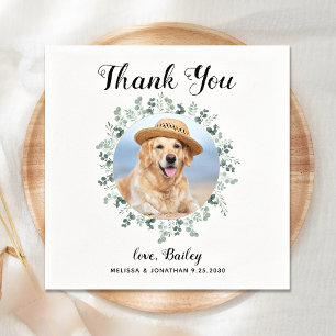 Dog Wedding Custom Photo Napkin
